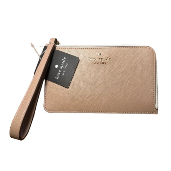 Kate Spade Lucy Bicolor Small L Zip Wristlet - Picture 1 of 6